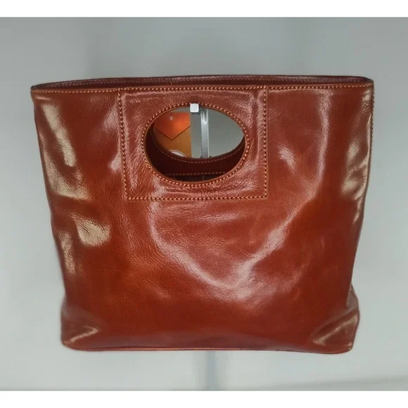 Charlie Leather Clarissa Cognac/Tan/Brown Medium Shoulder Bag/Handle Bag -NWT - Picture 2 of 12